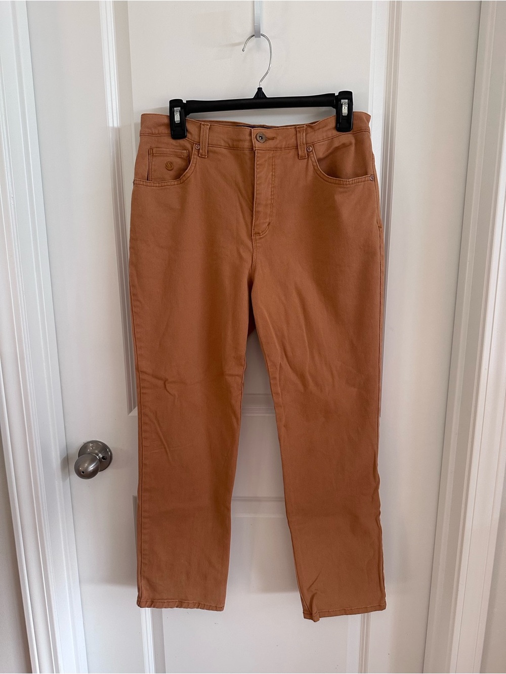 Gloria Vanderbilt Straight-Leg Pants in Rust Brown